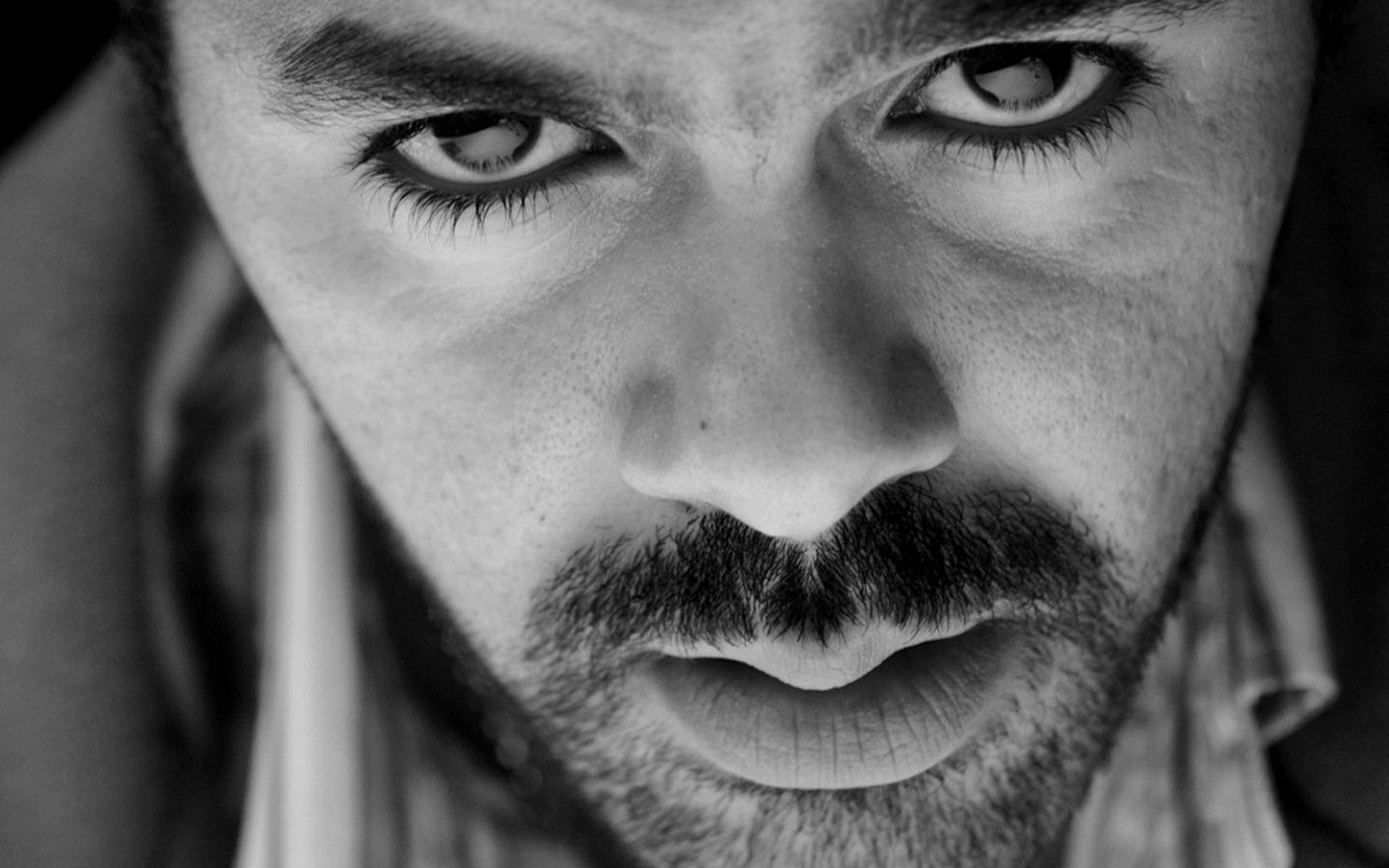 men portrait beard man monochrome guy face eye fashion fine-looking dark model black and white smile studio sepia casual serious young asterix france obelix actor