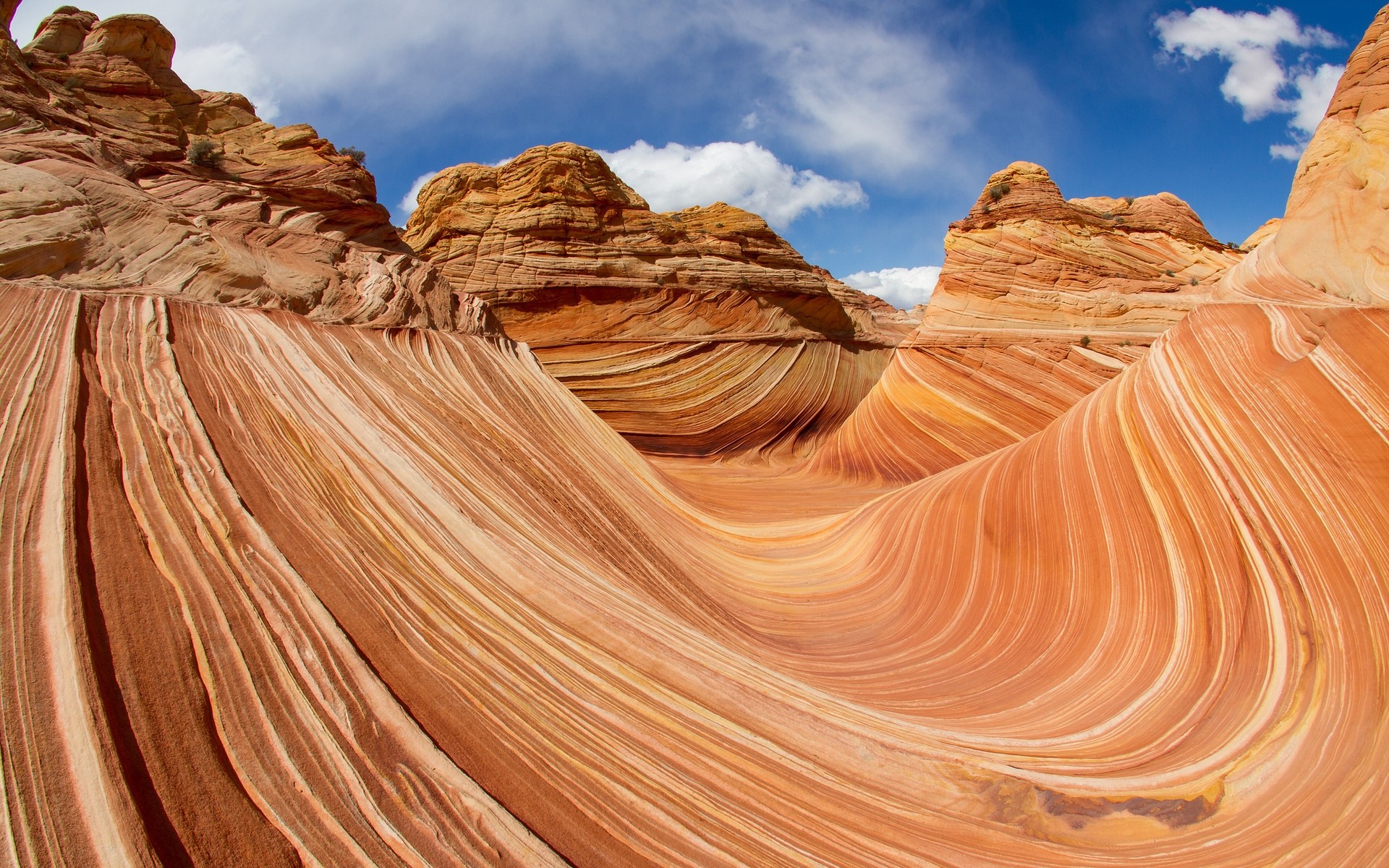 united states sandstone landscape travel desert rock canyon scenic erosion geology nature outdoors geological formation sky dry coyote buttes cliffs lines textures clouds