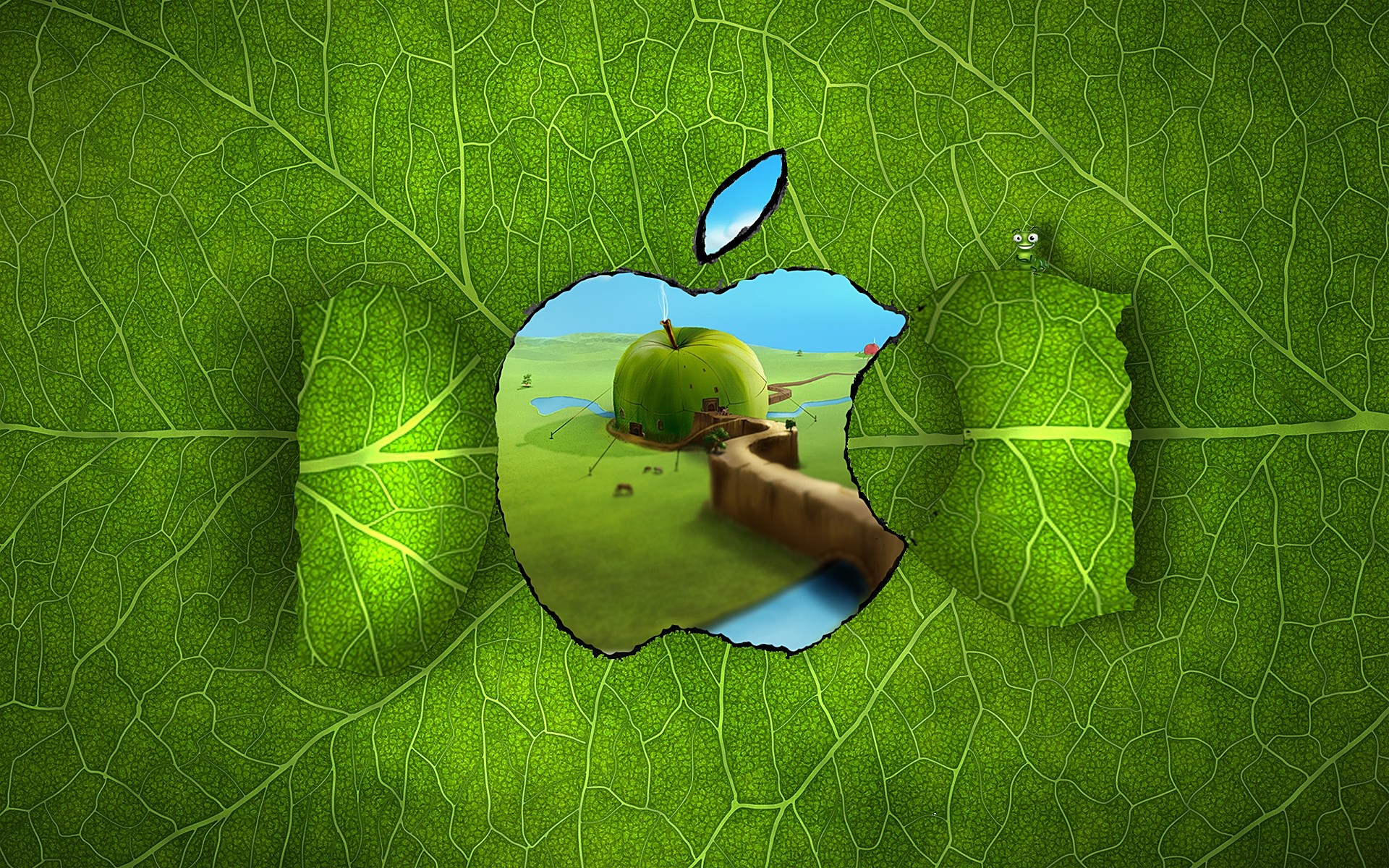 apple leaf nature environment flora growth grow ecology summer food apple leaf apple green background apple fantasy apple logo