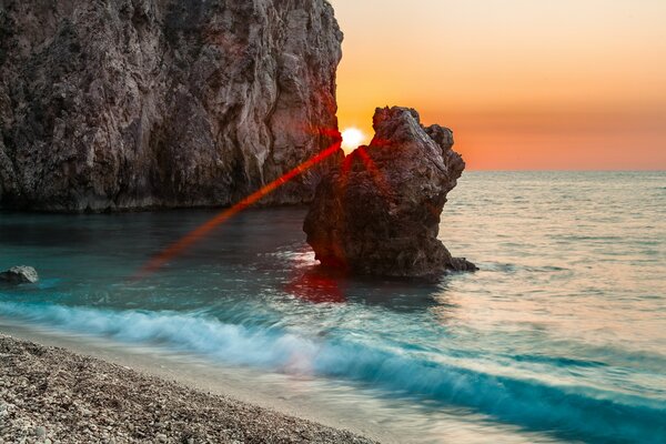 Paesaggio Spiaggia Di Mare oceano vicino all acqua