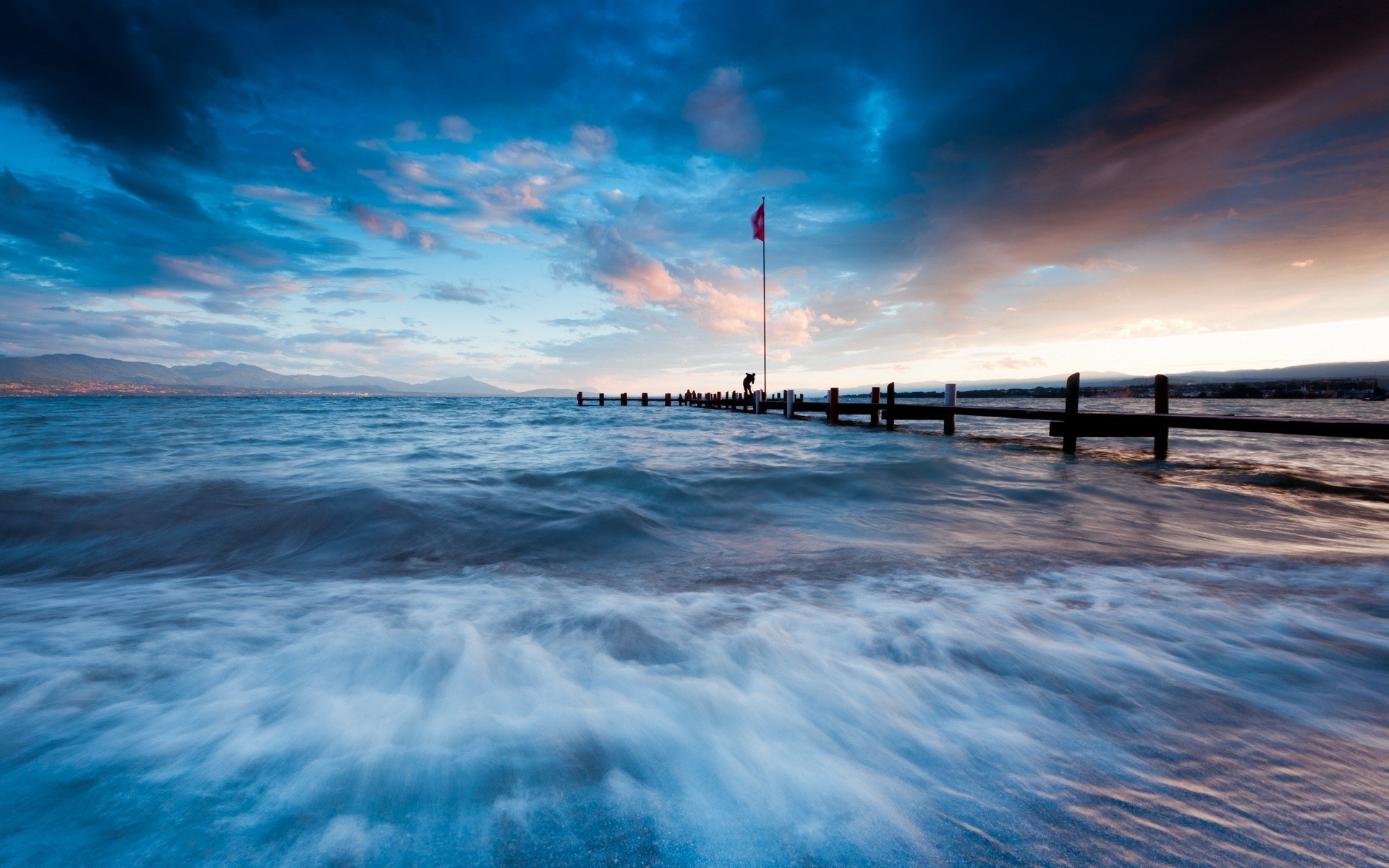 paesaggio acqua mare oceano tramonto spiaggia cielo alba sole paesaggio viaggi mare crepuscolo estate paesaggio natura molo nuvola onde del mare paesaggio blu