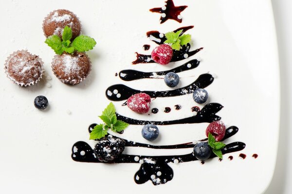 Christmas design for a dish