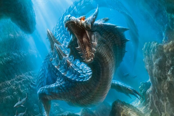 Underwater dragon. Secrets in the depths