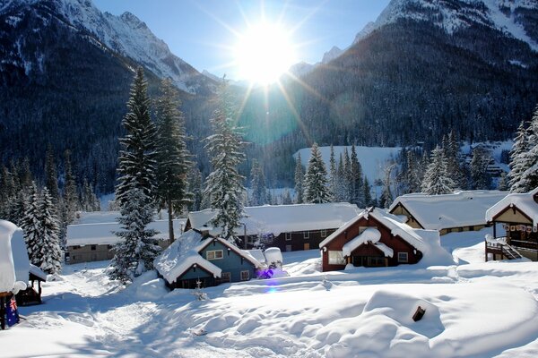 Wunderbares Winterwetter in den Bergen