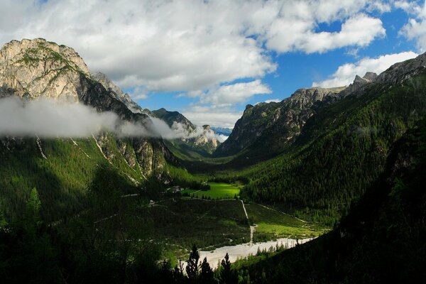 Beautiful landscape of nature in the mountains