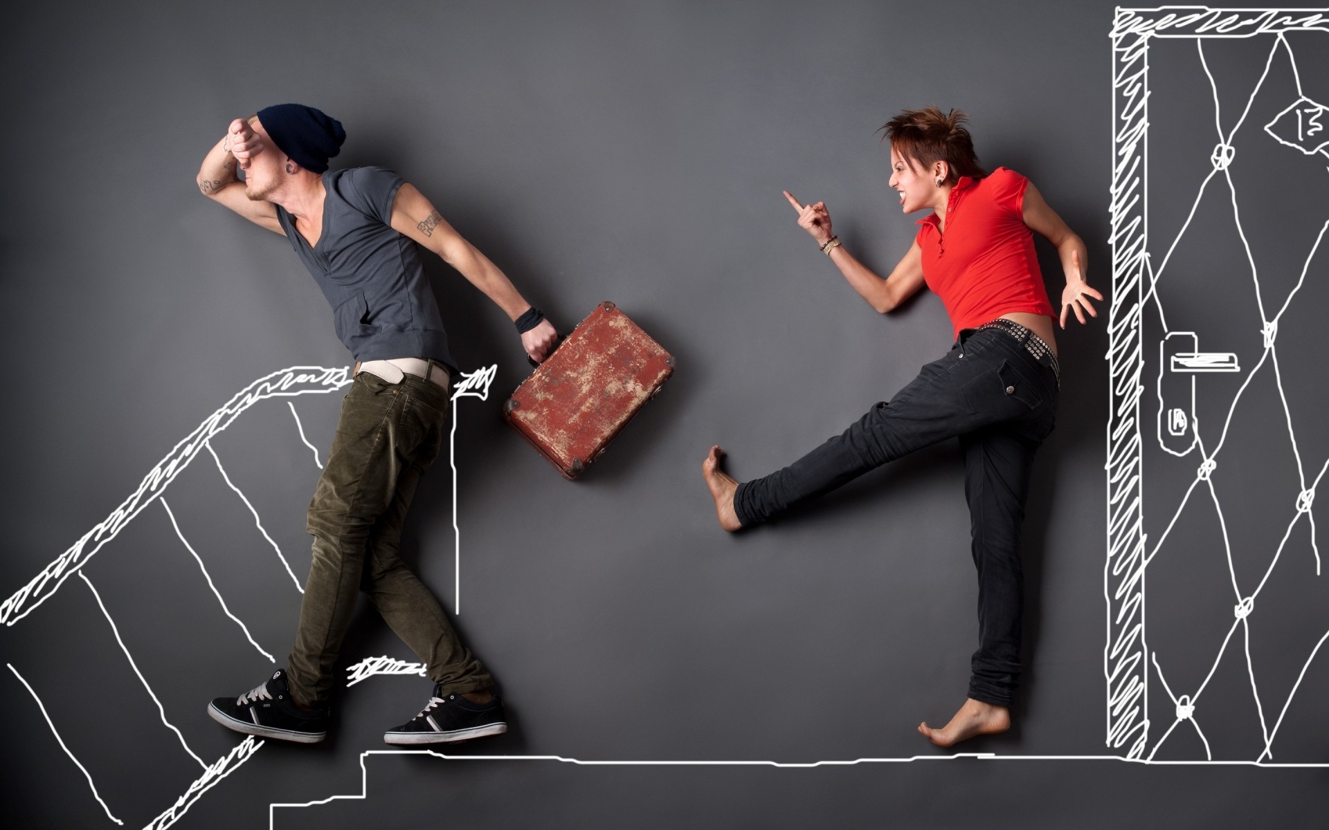 человек опасность пару любовь отношения смешно на стене рисунок