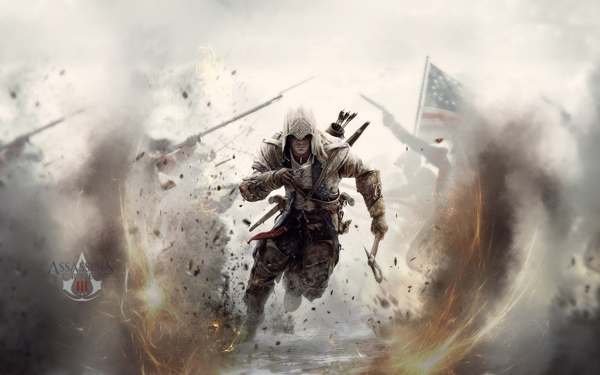 assassin s creed ересек байқау әрекет бір қар көлік қозғалыс адам түтін шайқас