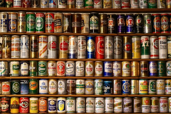 Shelves with lots of beer