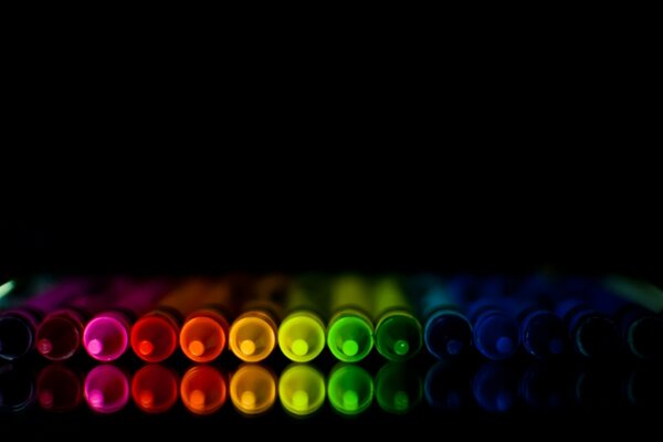 Creative rainbow on a black background