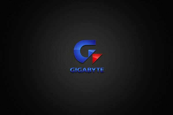 Logo Gigabyte em fundo escuro