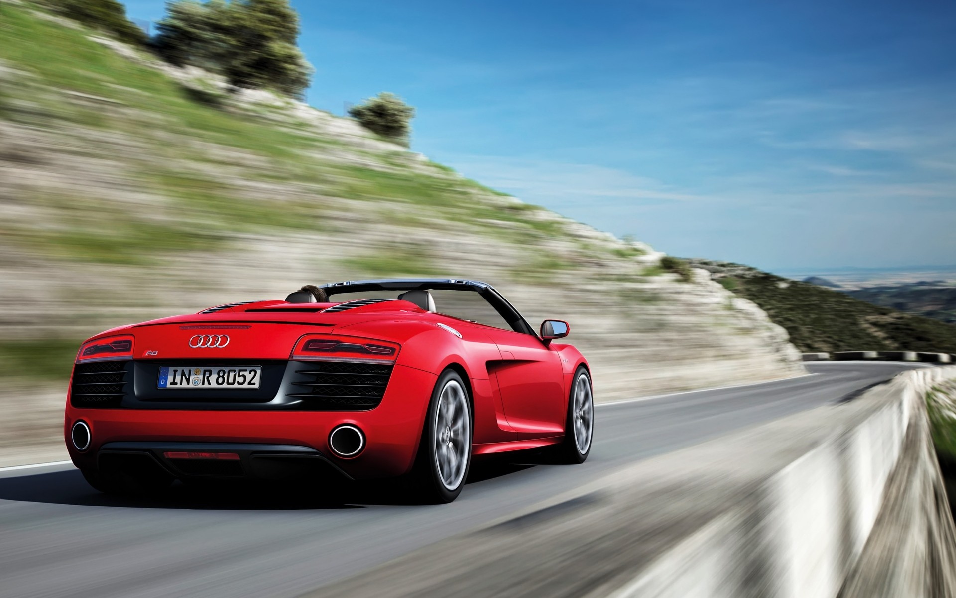 audi auto auto fretta azione audi r8 audi r8 spider