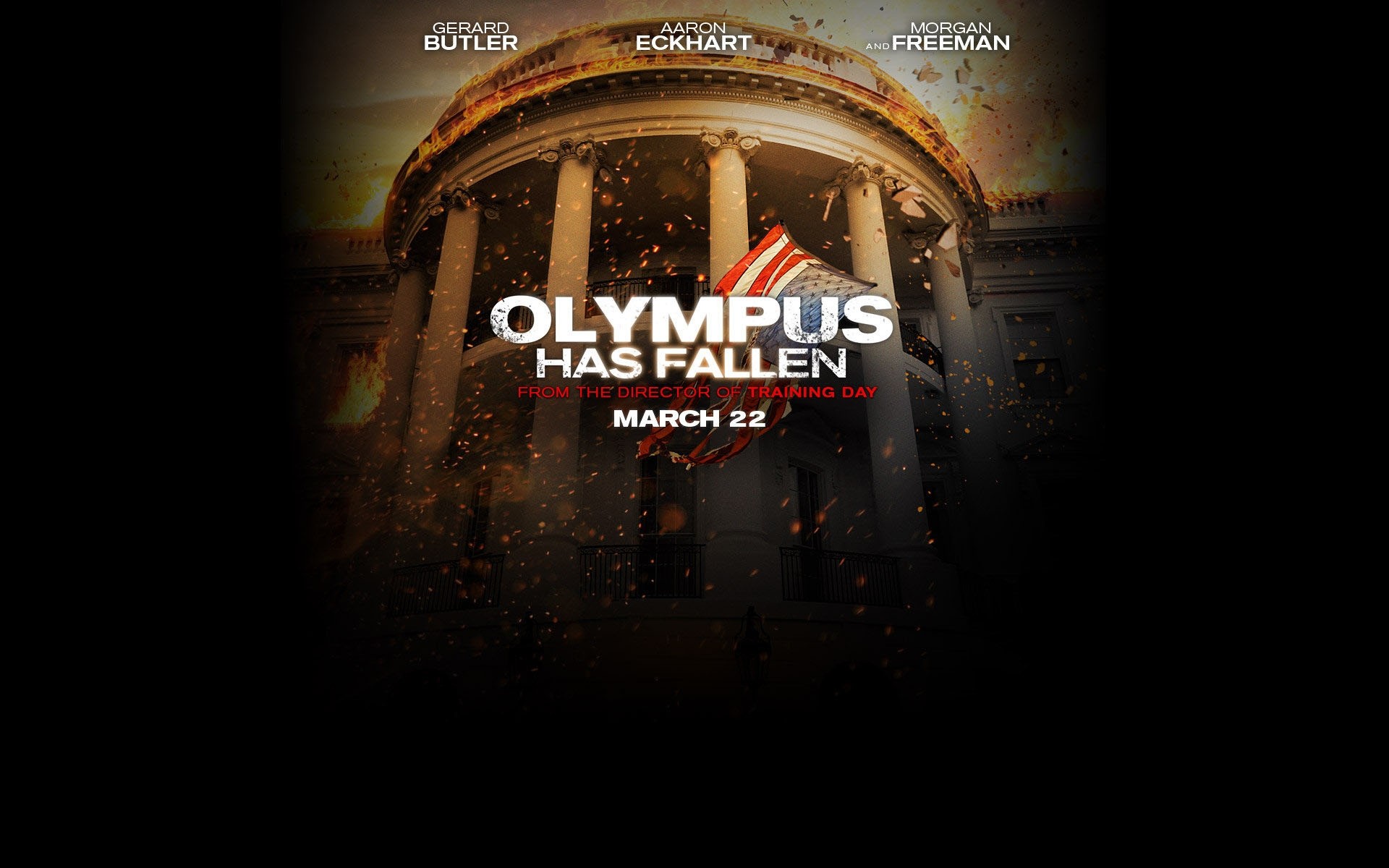 movies illuminated vertical indoors dark horizontal outdoors shadow 2013 films olympus has fallen logo