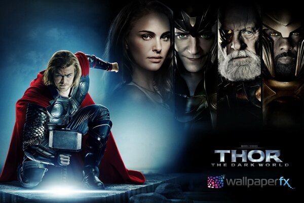 Thor. Bildschirmschoner für den Desktop. Plakat