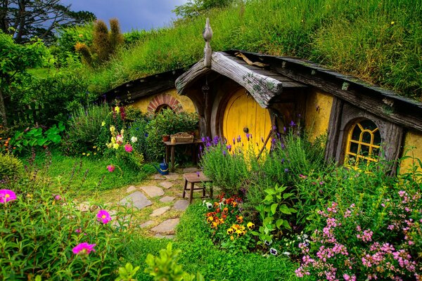 A beautiful dugout like from the Lord of the Rings