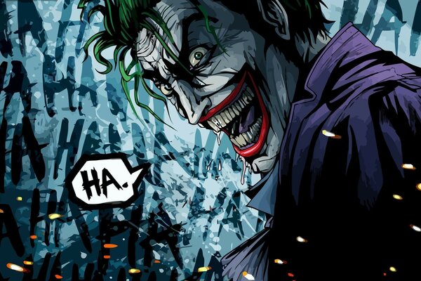 Graffiti para o filme O sorriso do Coringa no cartaz