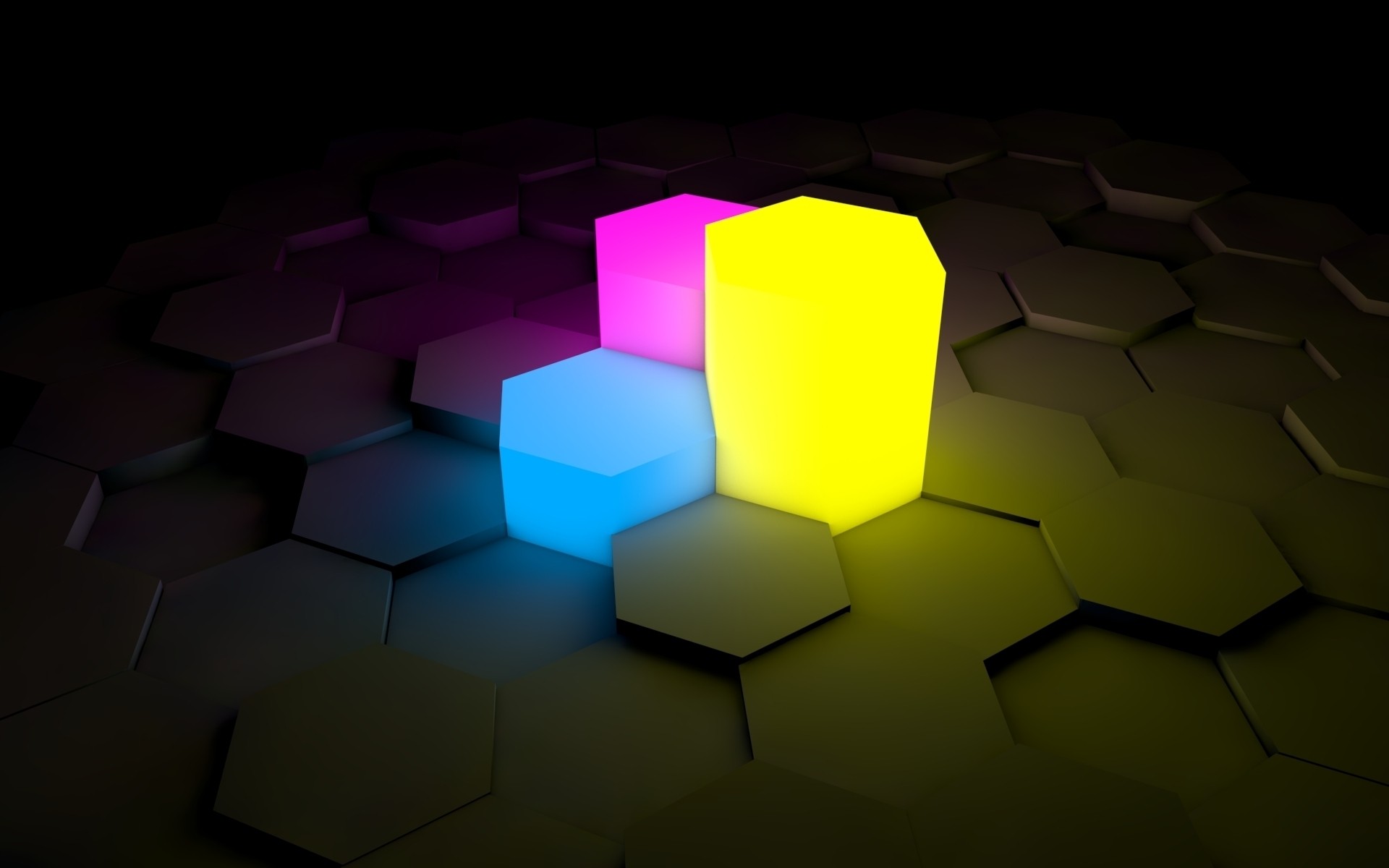 neon cube square abstract graphic design light contemporary geometry shape desktop art geometric