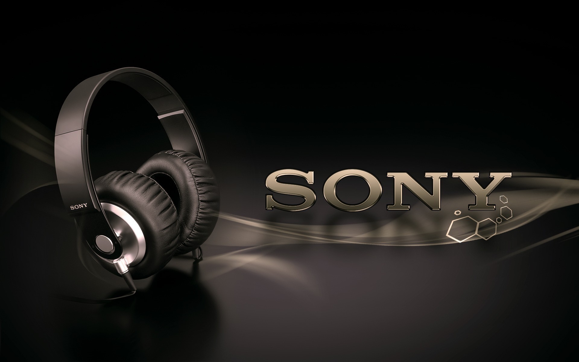 tecnologia digitale e software tecnologia desktop moderno cromo suono hardware design sony headphone cuffie sony