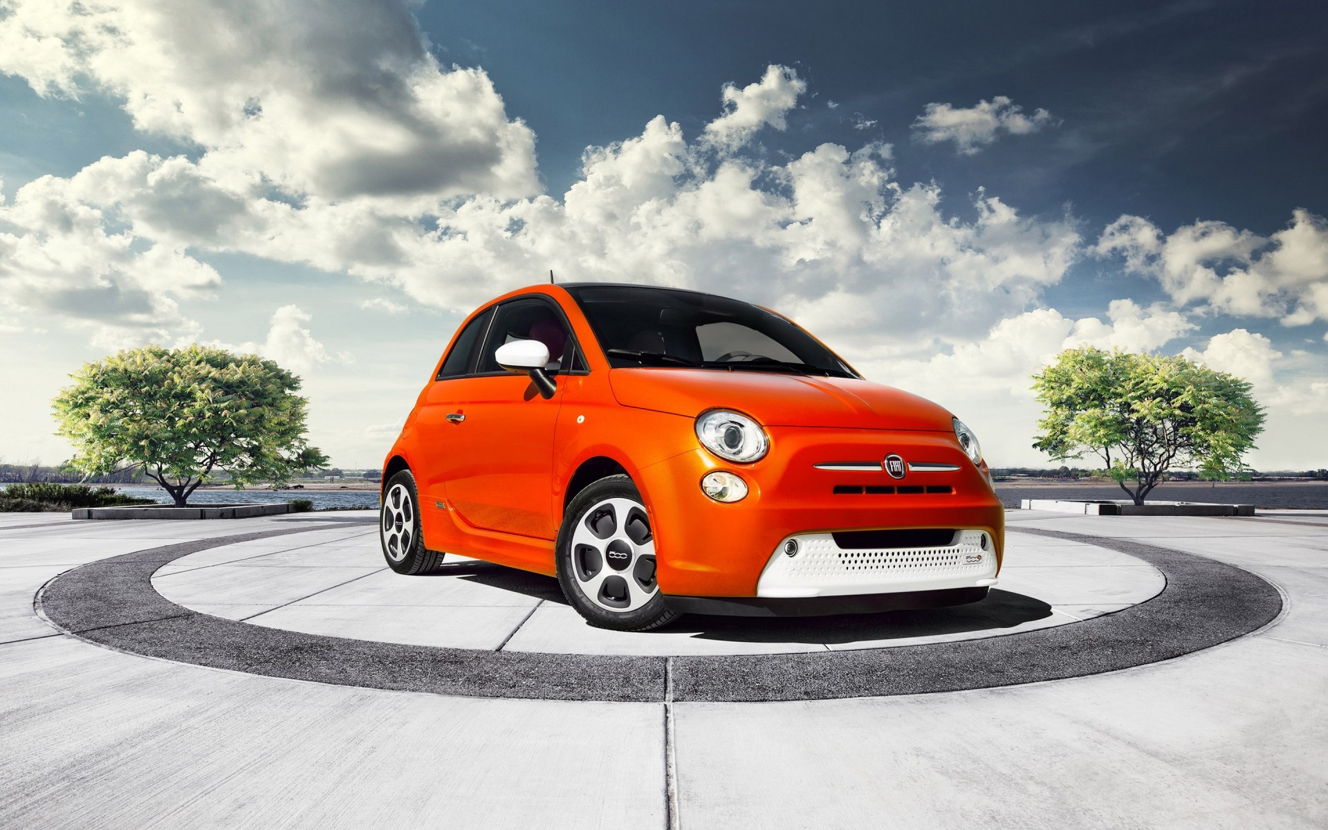 fiat car vehicle transportation system drive asphalt road pavement wheel fast hurry automotive fiat 500