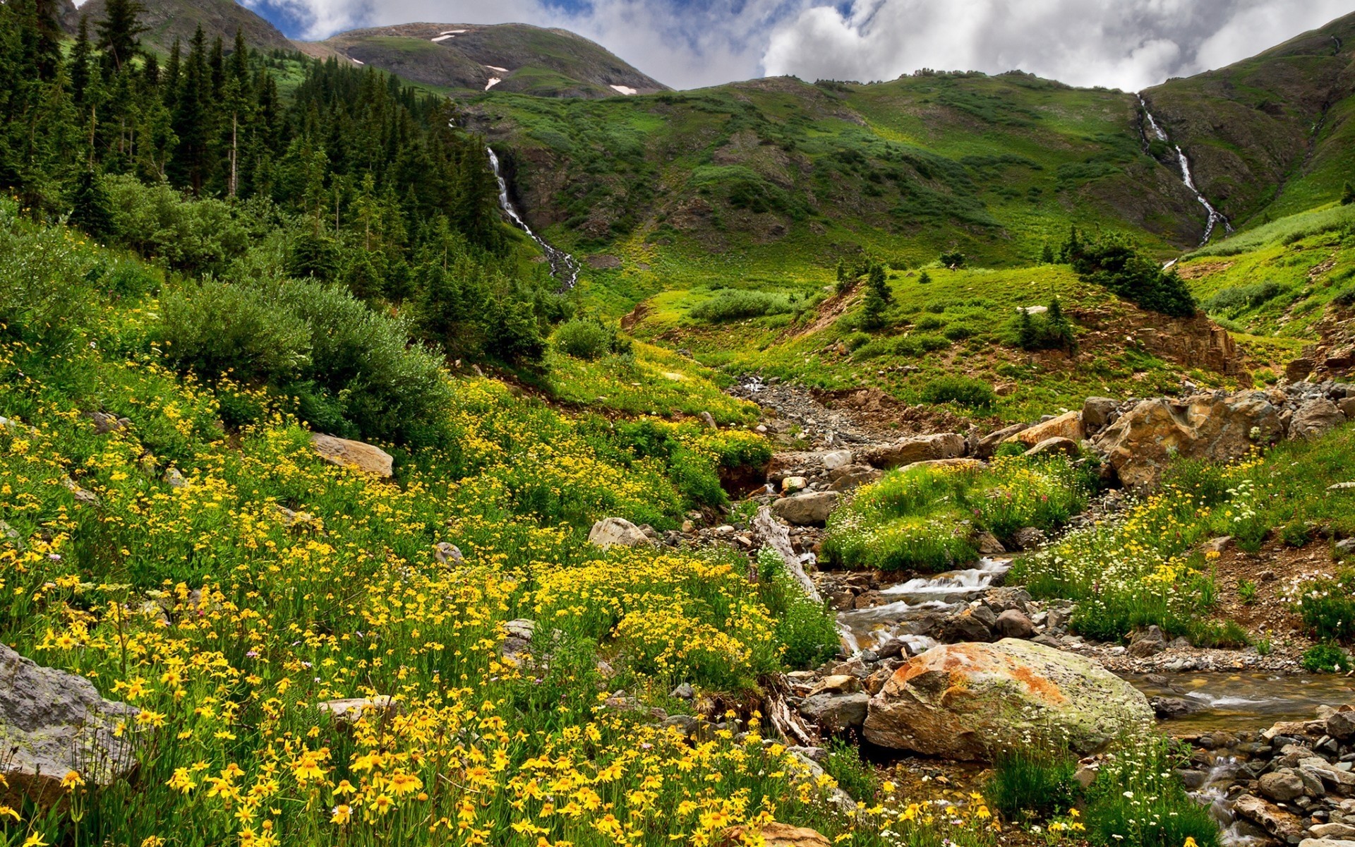 paesaggio paesaggio natura montagna viaggi all aperto estate erba scenico cielo collina legno acqua valle rurale spettacolo campagna pietre fiume di montagna paesaggio verde montagne verdi