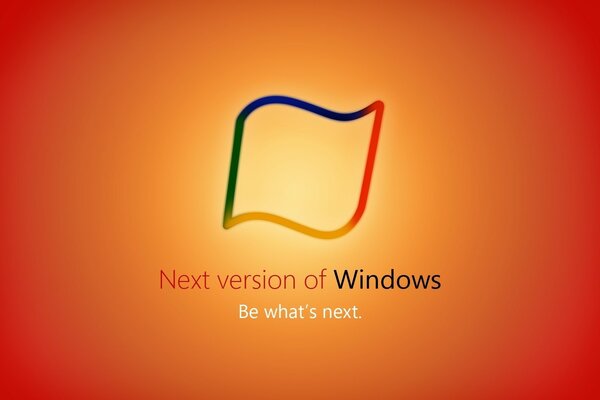 Windows-Logo auf orangefarbenem Hintergrund