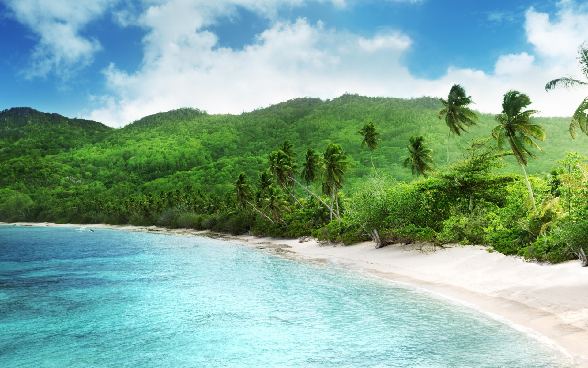 landschaft tropisch paradies wasser türkis strand sommer insel reisen idylle meer urlaub natur exotisch lagune landschaft sand ozean baum bucht sonne meer blauer himmel palmen