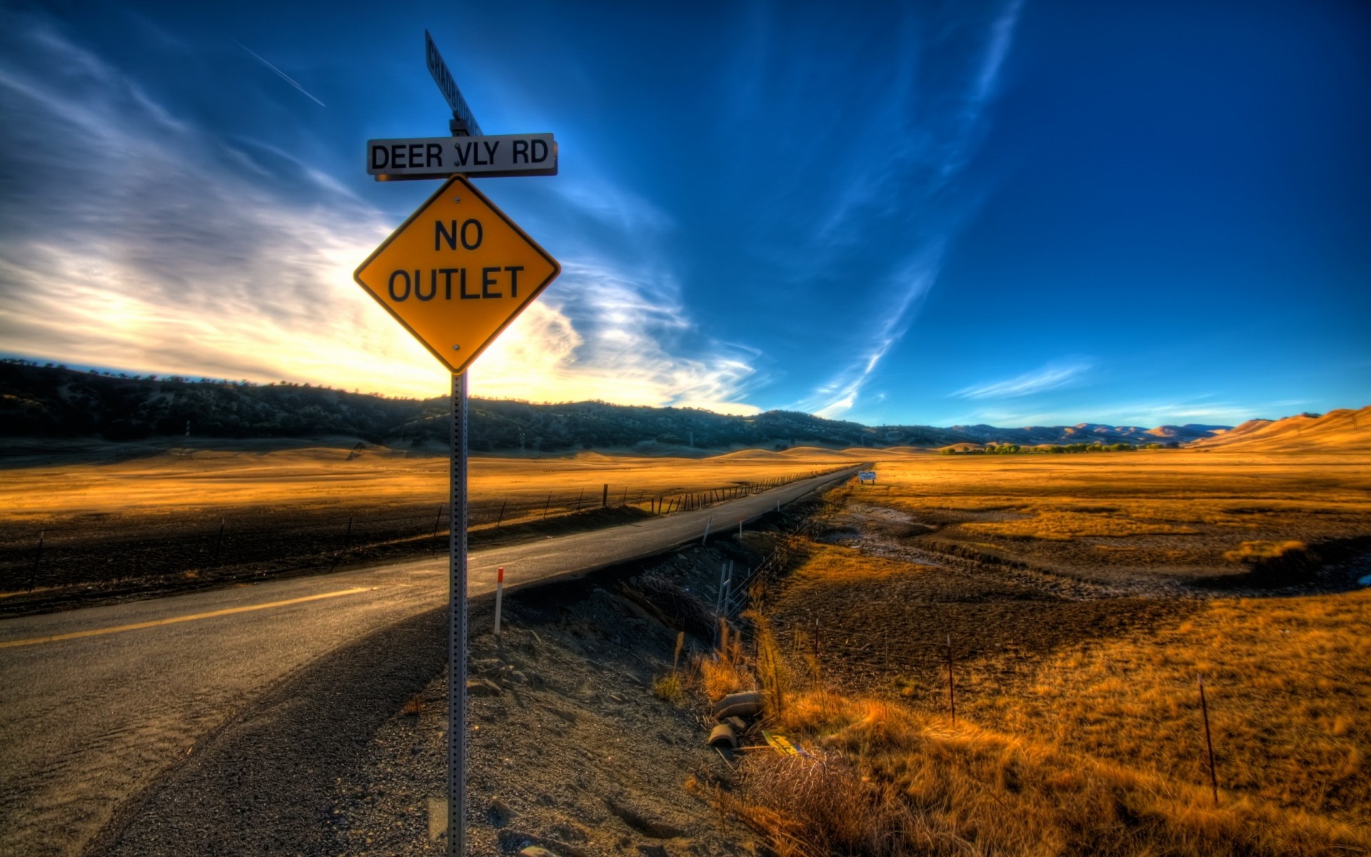 landscapes road sky guidance sunset landscape travel highway dawn nature cloud desert sun danger outdoors hdr blue sky