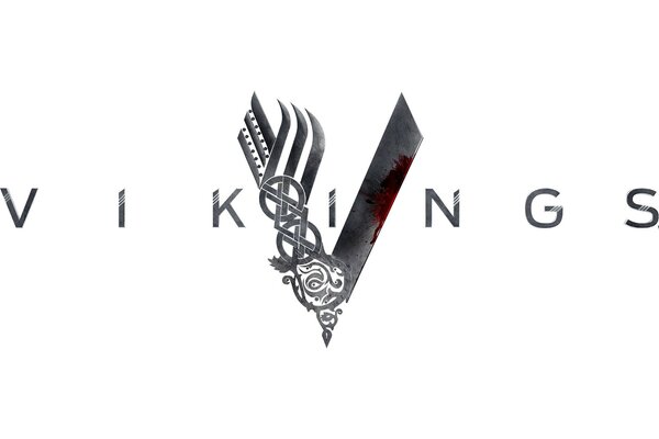 Screensaver per la serie TV Vikings su sfondo bianco