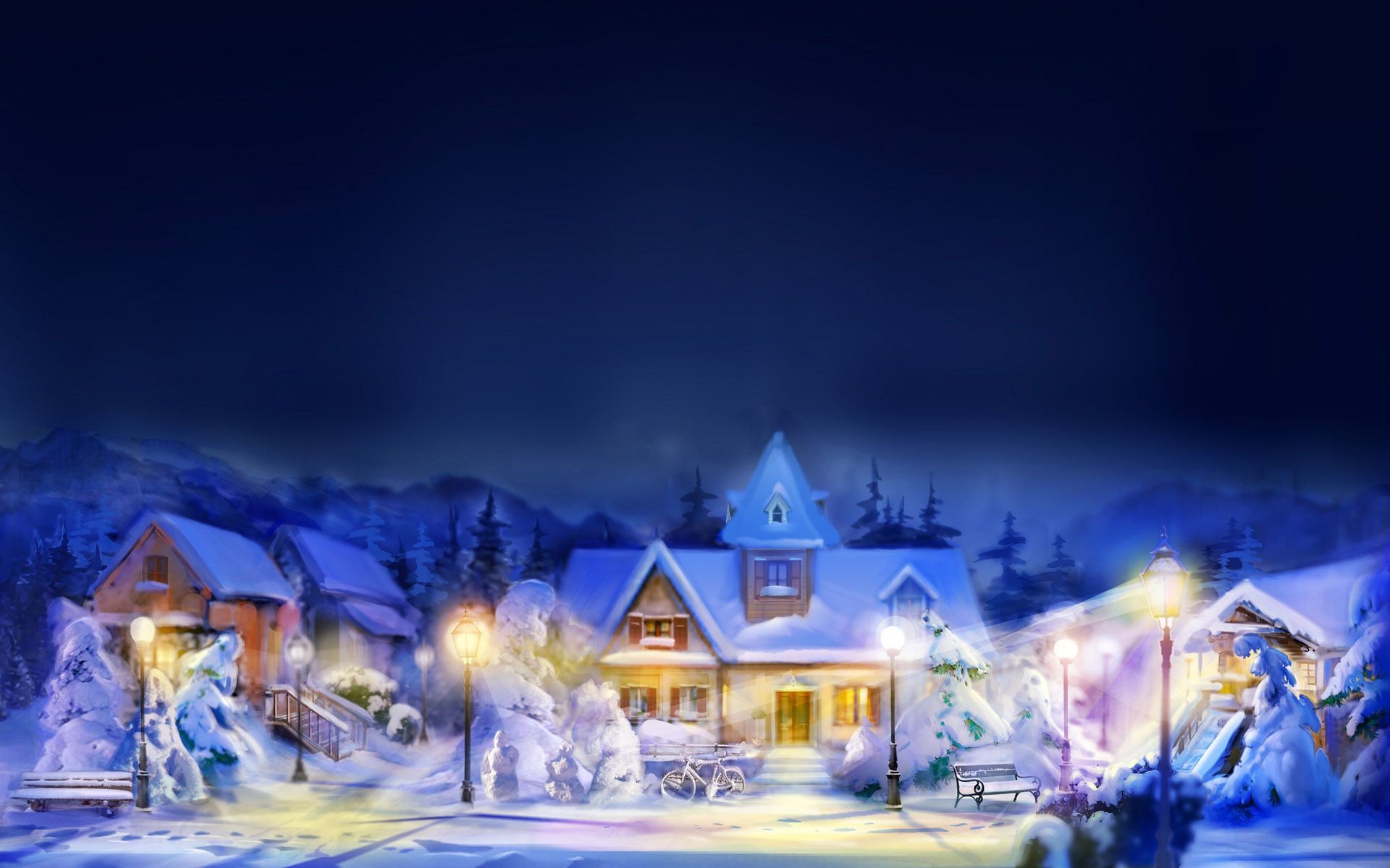 new year evening illuminated travel light building dusk sky outdoors landscape snow architecture house tourism scene