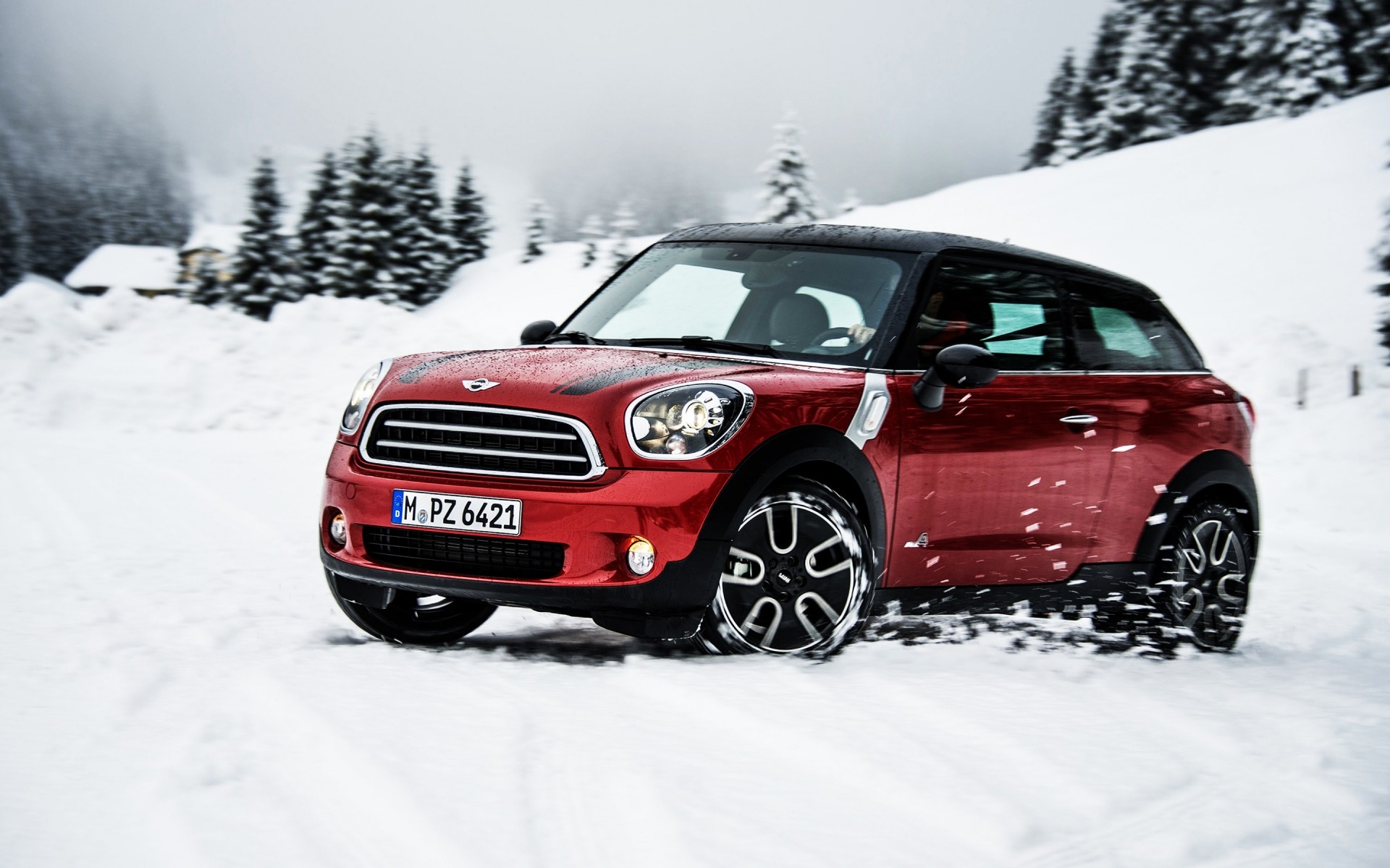 mini auto schnee auto winter rennen schnell beeilen sie sich transportsystem fahren eis räder rallye wettbewerb aktion kalt track drift automobil mini cooper als