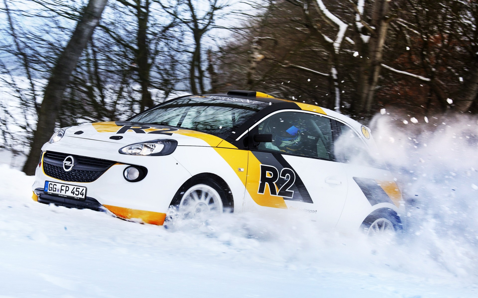 opel neve inverno carro com pressa carro corrida rápido gelo competição ação frio tempo deriva esporte