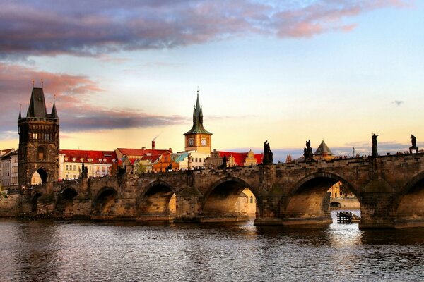 Gothic architecture and bridge