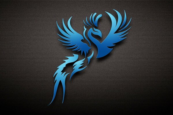 The blue bird logo from the designer