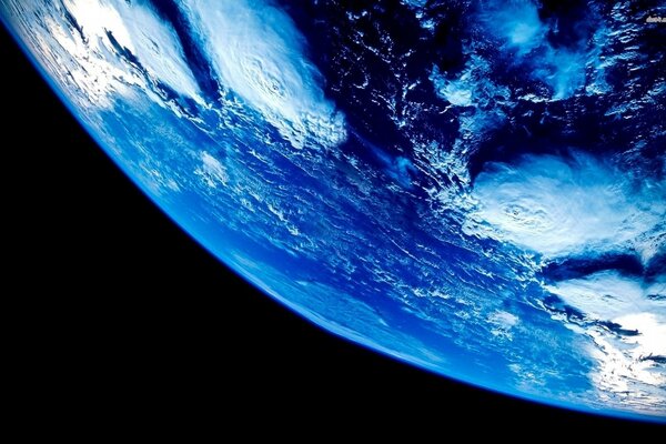 El planeta tierra como se ve en el espacio