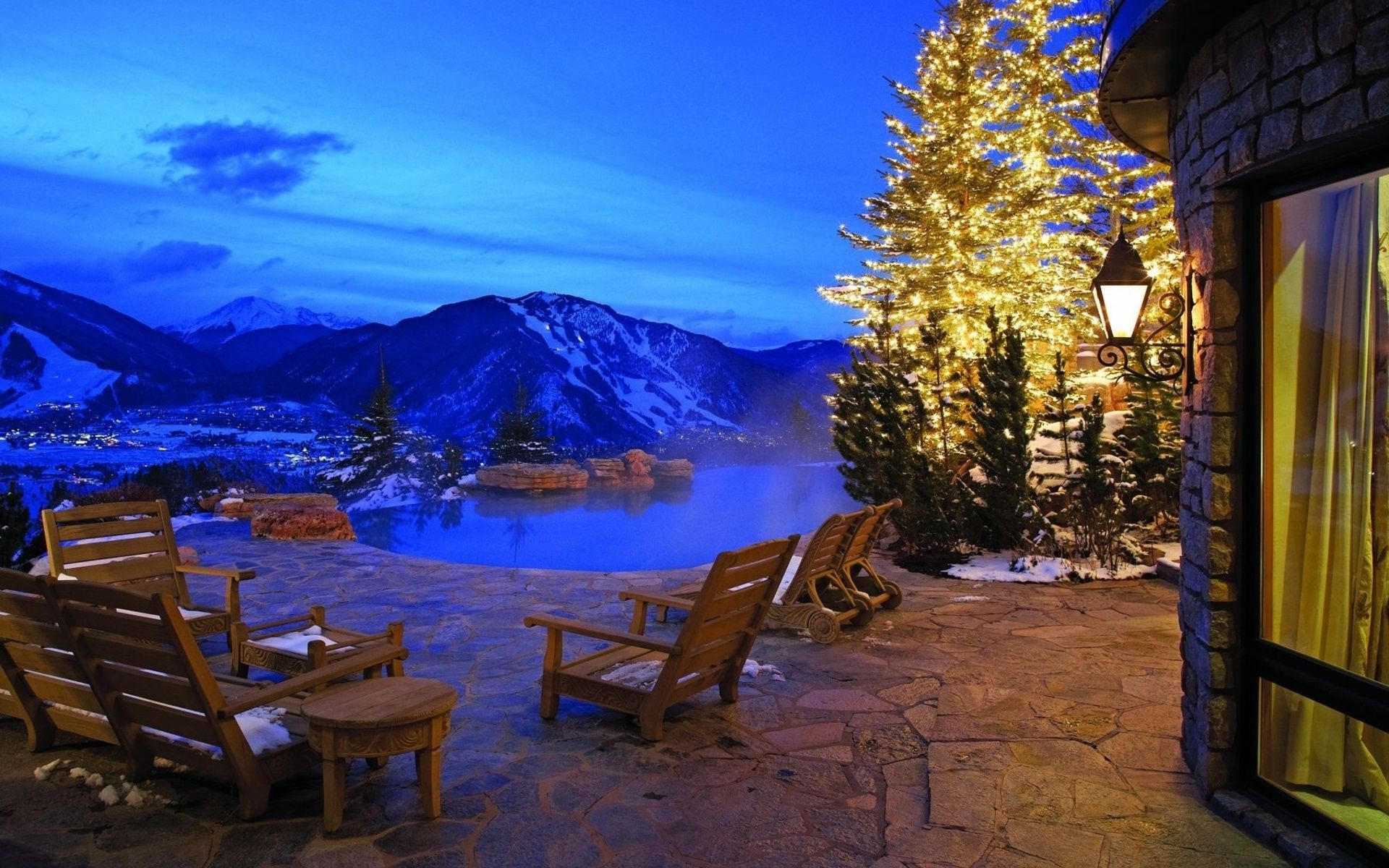 nuovo anno viaggi acqua legno sera all aperto cielo lago sedia luce tramonto spiaggia alba paesaggio albero panchina luogo casa resort vacanza