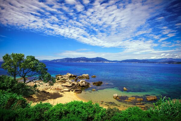 Beautiful sea view from the beach