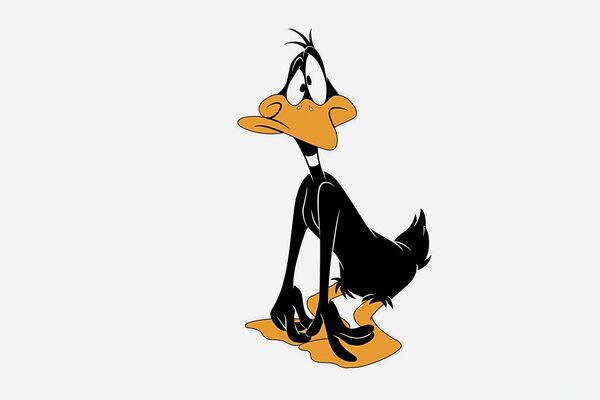 Cartoon character in the form of a duck