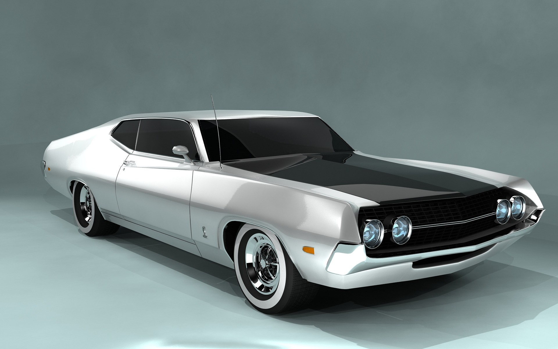 ford araba araba hızlı coupe bulanıklık krom kas araba ford torino