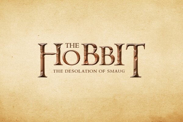 The Hobbit movie. vintage font on old paper