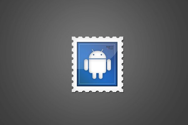 Vintage avec une image d Android sur fond gris