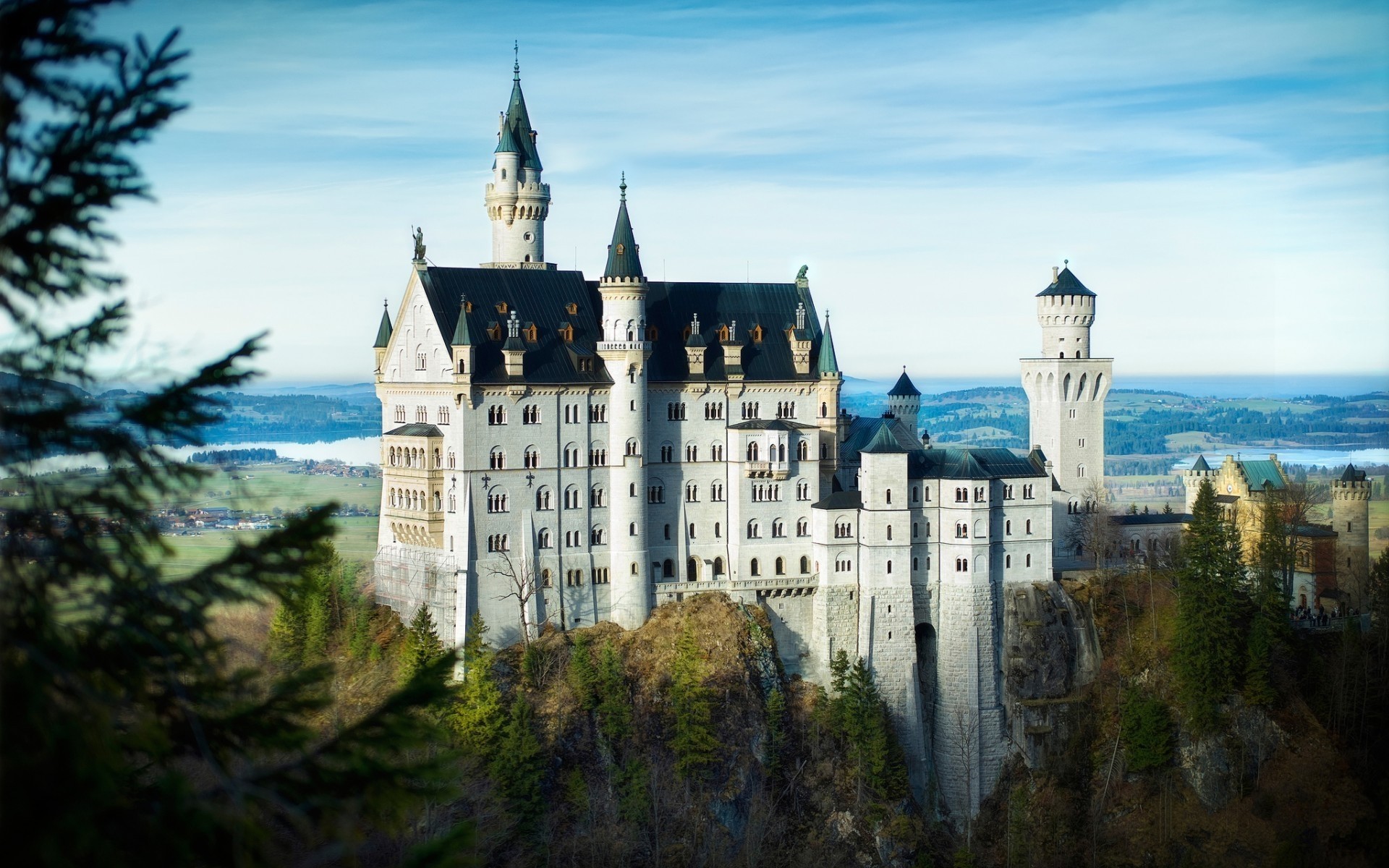 germany architecture travel gothic building castle tower old sky outdoors city ancient church town tourism landscape neuschwanstein castle