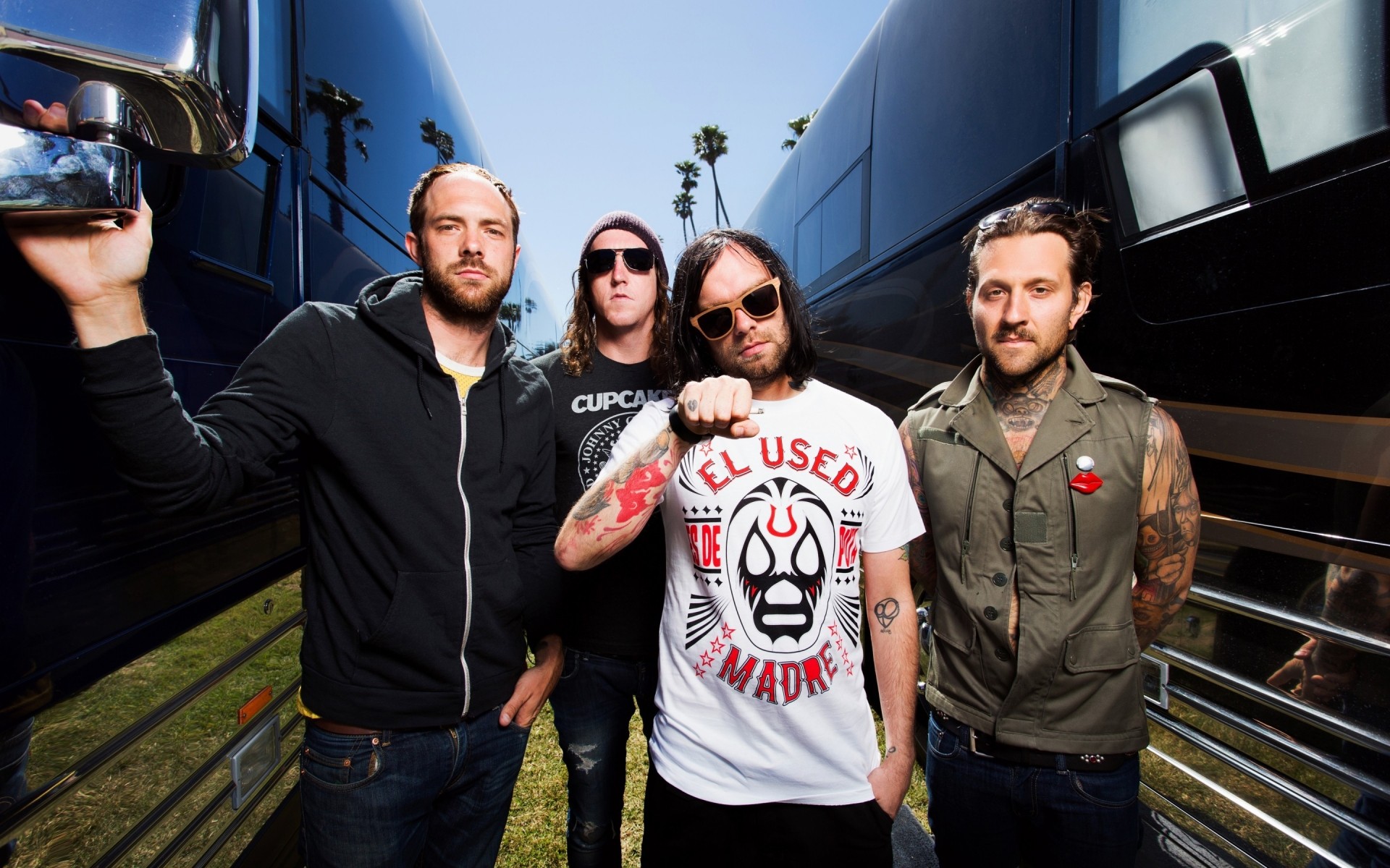 bands man portrait adult vehicle group music the used