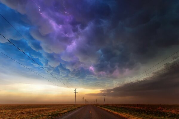 Naturaleza hermosa puesta de sol en los Estados Unidos