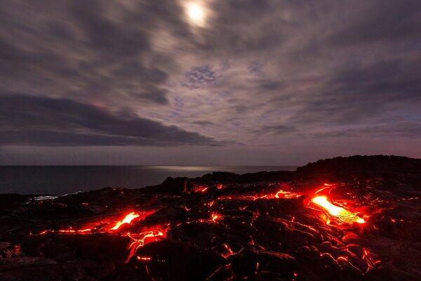 Fascinating ashes of an active volcano