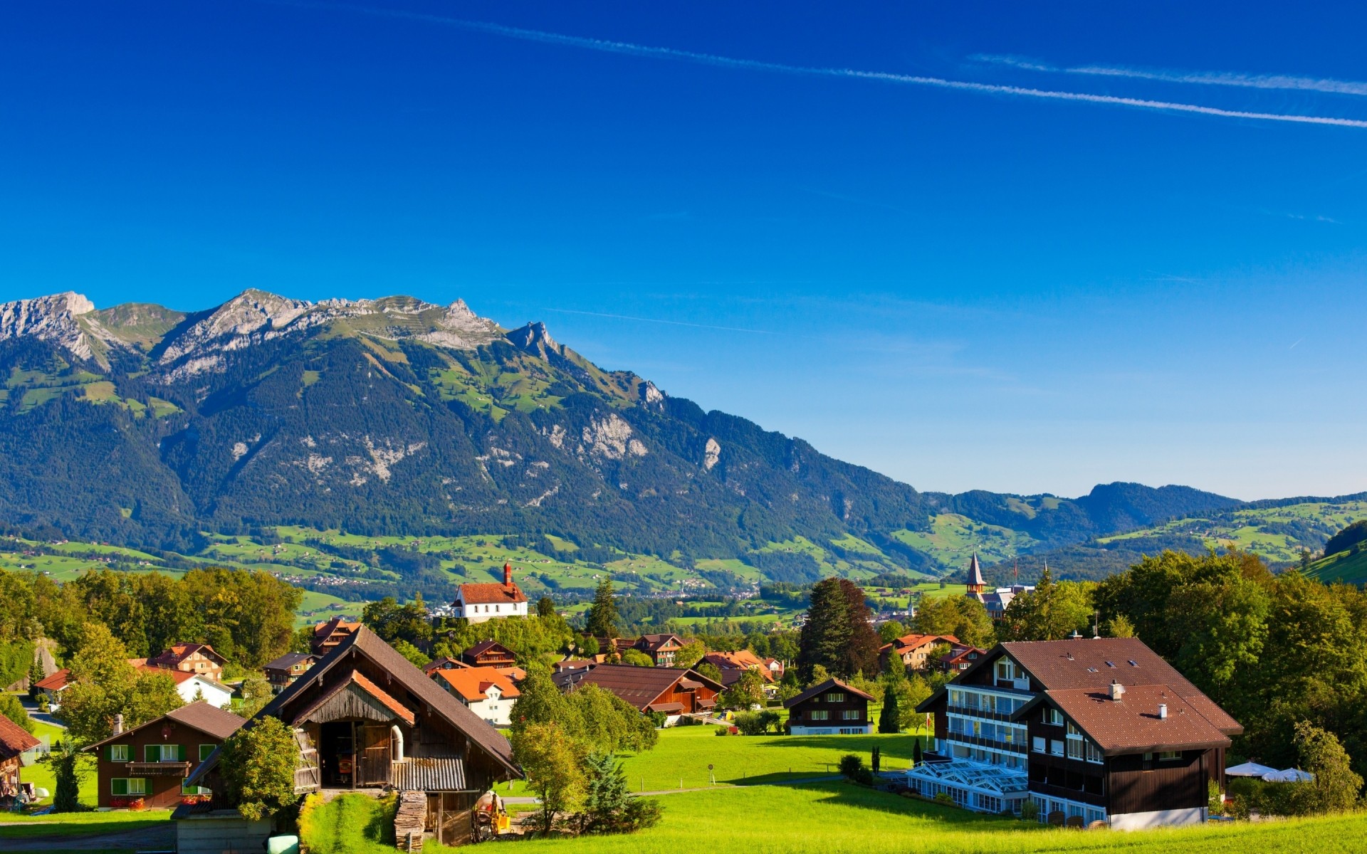 landscapes travel outdoors house mountain tree nature home sky summer architecture landscape wood scenic daylight building grass alps mountains