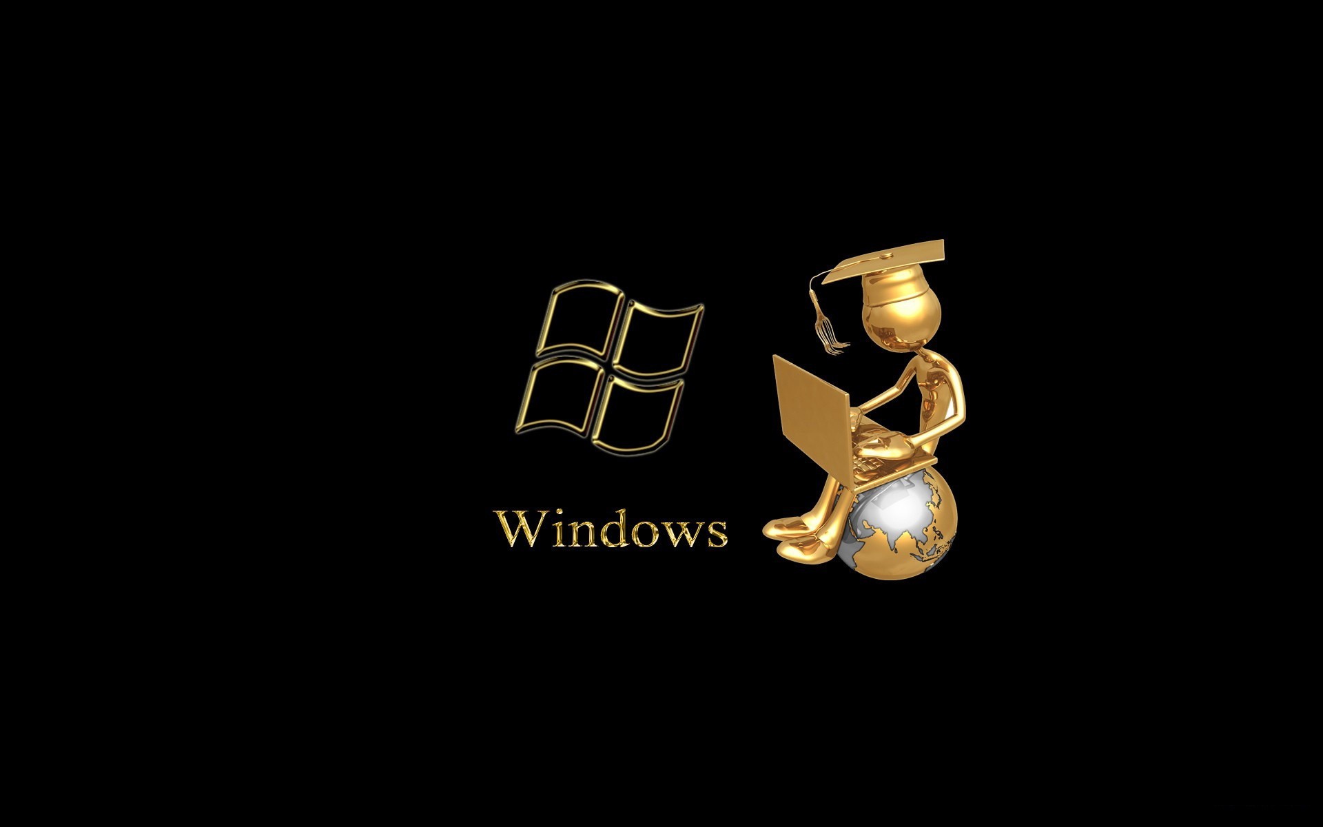 windows shining luxury dark gold