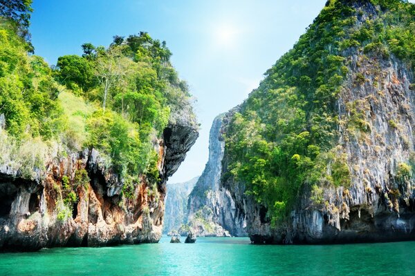 Paisaje, paraíso tropical del agua