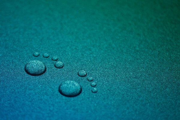 The texture of a raindrop on the table