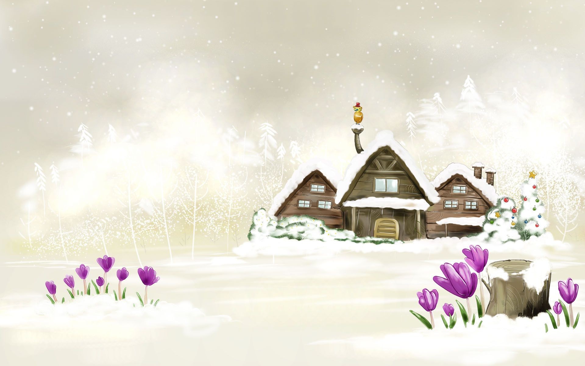 новый год снег зима пейзаж дерево природа иллюстрация дом сезон на открытом воздухе рождество небо