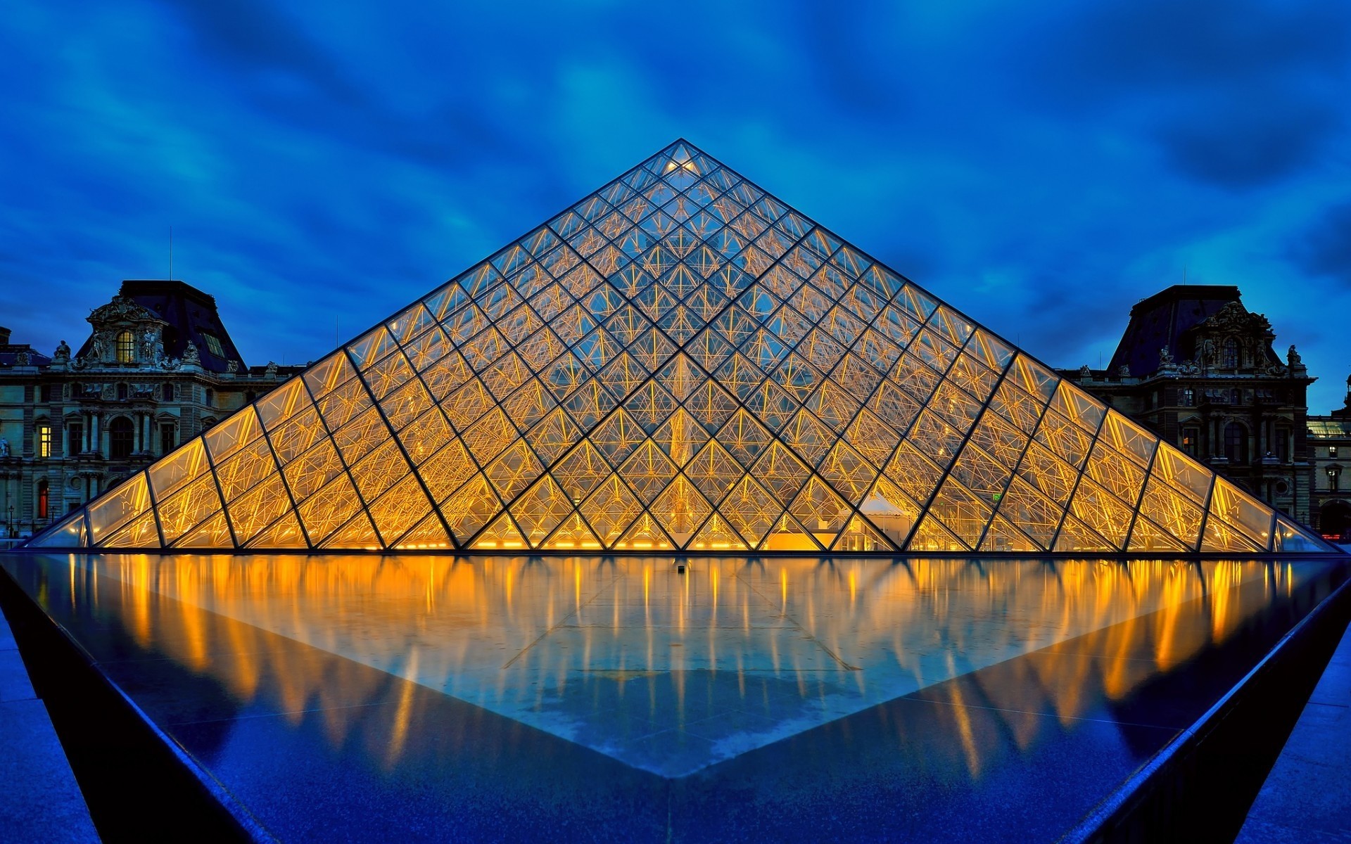 france architecture sky city building travel light reflection sunset evening bridge dusk water modern urban outdoors pyramid sun downtown paris louvre