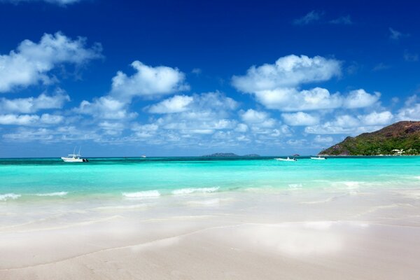 Paysage de plage tropicale au bord de la mer